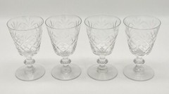 Set of 4 Crystal Water Glasses or Wine Goblet 8 oz 5.75″T