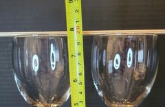 Luminarc Pink Wine/Water Glass Stem Rose Blush GoVintage Arcoroc (Set of 2)