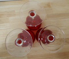 LENOX Holiday Gems Ruby RED Balloon Wine Glasses 8.75″ Crystal Set of 3