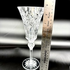 4X Cristal d’Arques Vincennes Wine Glasses 7.75” Faceted 24% Lead Crystal Vtg
