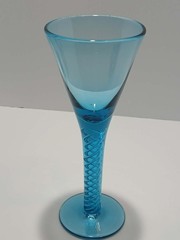 Bath Glass Hand Blown Air Fluted Champagne Wine Glasses Etched Bath 2014/2015.