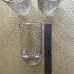Vintage MCM 6 oz Petite Cocktail Glass Tumblers set of 4: Textured and Heavy
