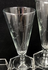 ONE Princess House Crystal Heritage Beer Pilsner Glasses #442 8oz 7.5″