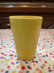 Homer Laughlin Harlequin Vintage Yellow Tumbler Excellent HTF