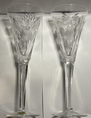 Waterford Millennium 5 Universal Toasting Flutes Pair New in Box 104908 9.25×3.5