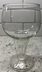 4 Vintage Hollow Stem Beer Glasses- 6.5”H, 3.5” Rim