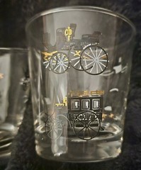 Vintage Libbey Horseless Carriage Double Shot Glasses – 2