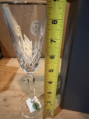 Waterford Lismore Pattern Platinum Rim Tall Flute Champagne Glasses Set of 4