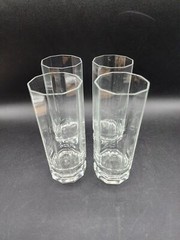 VTG Set of 4 Luigi Borrelli Handel tumblers 9 1/2 OZ Highball Crystal Glass