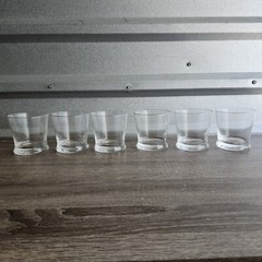 Lot Of (6) Tumbler Rocks Glass Clear Base Cup