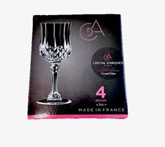 Longchamp Set of 4 Cristal D’Arques 2 oz Wine Glasses Paris Crystal France New