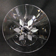 MIKASA FLAME D’AMORE MARTINI GLASSES, Cut & Frosted Lead Crystal, 6 5/8″, 2PCS