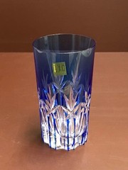HOYA Crystal Glass 2pcs set 12×6.5cm/4.72×2.55″ 290ml/9.85oz Blue/Red Crystal