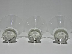 5 Clear Glass Cosmopolitan Glasses Saturn Optic Ripple Mid-Century