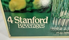 Vintage Anchor Hocking Stanford Tumblers Glasses Lot of 4 Clear Glass Weighted