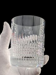 LOUIS VUITTON x Baccarat Crystal Monogram Tumbler Glass Pair Set w/ Box Rare