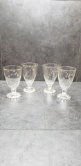 Set 4 Anchor Hocking Berwick Boopie Ball Laurel Leaf Glass Barware