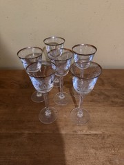 Gold Rim Wine Glasses Set Of 6 8×3
