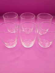 Vintage Juice/ Whiskey/ Expresso Glasses Holds 6oz. Clear Glass – Set Of 6