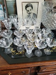 SET 4 MORGANTOWN MAYFAIR OPTIC 7668, 7711 – CRYSTAL CHAMPAGNE COCKTAIL GLASSES