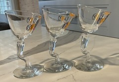 Novelty Barware «Tipsy» Martini Glasses Set of 3 Gay Fad Studios