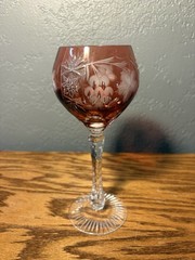AJKA MARSALA Cut-to-Clear Crystal Wine Glasses, Set of 4 Multicolor