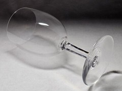 Signed Baccarat Crystal Tall Water Goblet With Hexagonal Cut Stem 6 3/4″ #2
