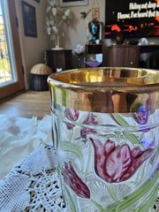 EAPG Indiana Glass No 162 Narcissus Spray Tumbler Bouquet Winner Antique