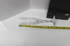 RALPH LAUREN ASTON Fine Crystal Champagne Flute Set of 2 Glasses Made in Germany