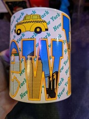 World Productions- NYC W/Green Type, Design P35 Coffee Cup