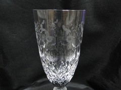Rogaska Gallia, Gray & Polished Florals: Iced Tea, 9 5/8″, Star Base, As Is