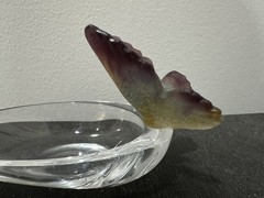 Butterfly Bowl / trinket bowl In Crystal Daum France