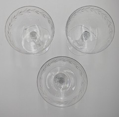 Vintage Holly Clear by Fostoria Crystal Champagne/Tall Sherbet Glasses Set of 3