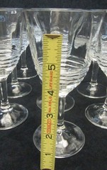Vtg. 1930s Federal Glass #145 Pattern 6 3/4″ Water/Iced Tea Goblets Optic Ripple