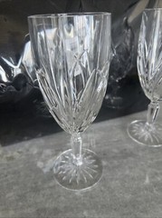 WATERFORD  Marquis Pattern Crystal Stemmed Glass (Water or Iced Tea), 8.4″ tall