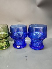 Vintage Viking Georgian Tumblers Lot Of 5 Mixed Sizes And Colors
