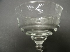 LIBBEY ROCK SHARPE ARCTIC ROSE STEM SET 6 COCKTAIL OR LIQUOR STEMS 5 3/4″ H