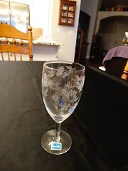 Morgantown Clear Etched Wedding Veil Cordial W/ Label Excellent Used Condition
