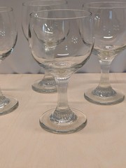 Vintage Mikasa Crystal Wine Glasses The Ritz Pattern Set Of 4 Stemmed Goblets 6″