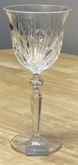 6 GORHAM ROSEWOOD, Cut Lead Crystal Wine Glasses New In Original Box, 8”T, 6oz.