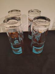 Set Of 4 Libbey Southern Comfort Steamboat MCM 6 7/8″ Tom Collins Glasses