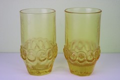 Franciscan Tiffin Madeira Cornsilk Yellow Flat Tumblers 5 5/8 » Set of 2
