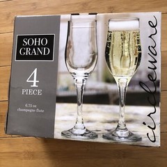 Circleware Soho Grand Glasses Champagne 2 Sets Of 4 (8 Total) Flute 6.75 Oz NEW