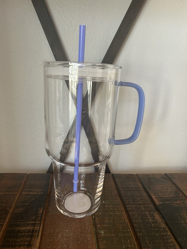 Target Bullseye’s Playground 32oz Glass Tumbler 2025 Periwinkle Blue VIRAL NEW