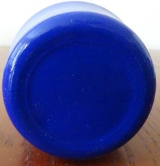 *PLATONITE OVIDE STYLE COBALT/WHITE 9 OZ TUMBLER HAZEL ATLAS-B65-G