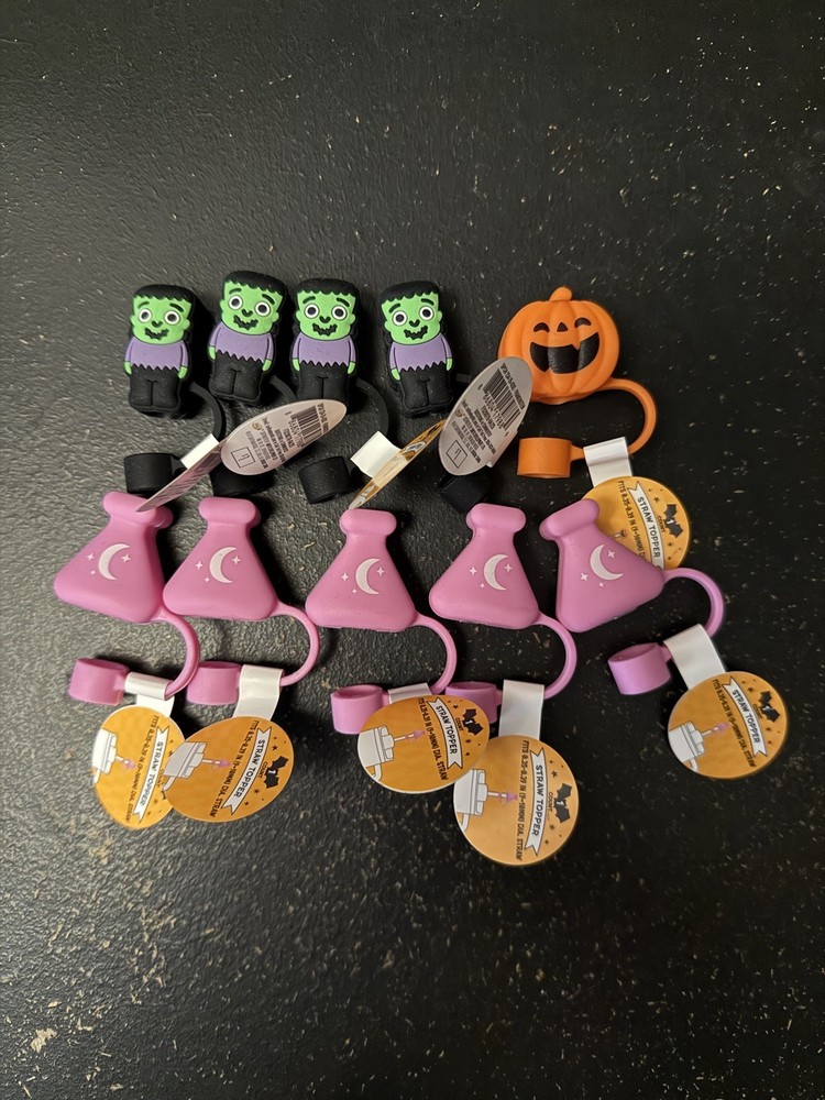 Halloween Straw Toppers for Tumbler 2025 NWT Target Bullseye 10 count Silicone