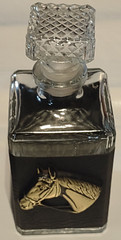 Leather Ice Bucket Glass Rocks old Whiskey tumblers decanter vinyl cozies 1960’s