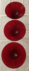 Vintage Ambiance Collections Ruby Red 7″ Martini Glasses Set Of 3