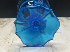 Fenton Vintage Empress Colonial Turquoise Blue 6 1/2” Water Goblet