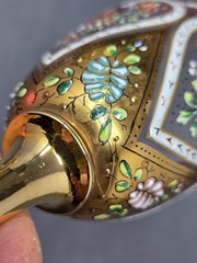 Harrach Heavy Gold and Enemal Heart Design Wine Glass